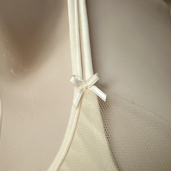 Ritratti Milano Demi Shell Cup Embroidered Padded Bra, Size 34B, Ivory - Picture 5 of 12